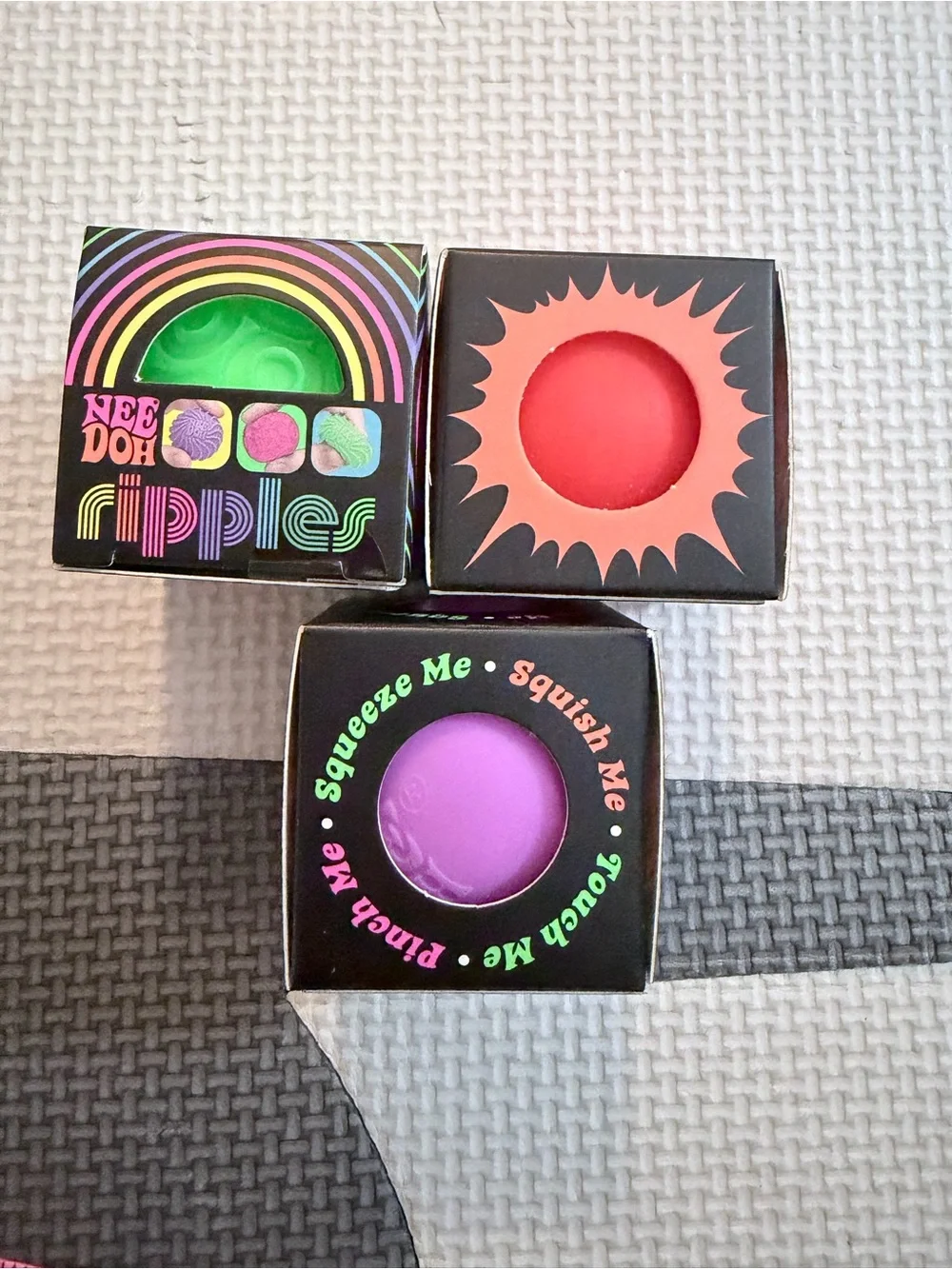 Needoh Ripples, Groovy Glob and Glow in the dark.